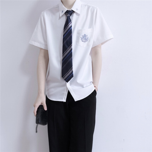 刺篇叶岚中原创jkdk制服，正版日系短袖，刺绣衬衫男女夏季