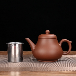 紫砂茶壶大容量大号手工紫砂壶，家用陶瓷功夫茶具，带不锈钢网泡茶壶