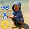 韩版儿童连体泳衣男童防晒可爱鲨鱼游泳衣宝宝小孩温泉泳装连帽
