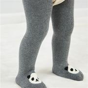 儿童连裤袜秋冬季毛圈连体袜加厚男童女童打底裤婴儿袜子宝宝连袜