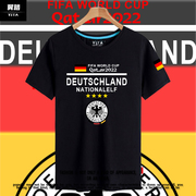 德国国家队2022卡塔尔世界杯，germany足球迷短袖，t恤衫男女纯棉半袖