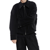 ESAT 23S/S下摆可拆卸短款黑色pu皮衣夹克外套长袖