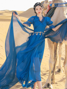 异域风情西域古装敦煌服装埃及女装，新疆旅游穿搭民族，风连衣裙子夏