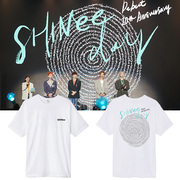 SHINee 十10周年演唱会周边同款短袖T恤男女夏纯棉打底衫体恤