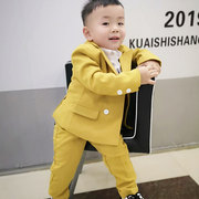 三件套女童春季男西服，韩版儿童小西装，套装2021双排扣