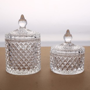 糖缸创意欧式玻璃糖果罐饰品，收纳盒消磁香薰，储物罐子摆件喜糖盒