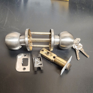 加厚三杆锁球形锁卫生间门锁具 钢塑铝合金门锁 铜芯