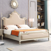 美式实木床1.8米主卧现代简约法式双人床，轻奢公主床高箱储物婚床