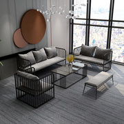 北欧风现代简约网红家用布艺铁艺小户型沙发，茶几组合轻奢单人