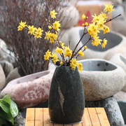 鹅卵石花盆天然石头花瓶插花花器桌面笔筒创意个性富贵竹盆原石