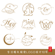 婚礼LOGO设计个性定制创意中西式婚礼logo结婚水牌KT牌迎宾牌LED