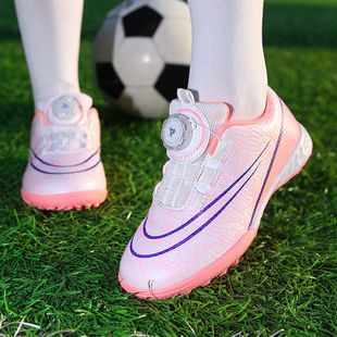 女童足球鞋夏季2024儿童，运动鞋碎钉女孩，训练跑步球鞋透气大童
