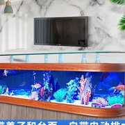 欧式电视柜玻璃鱼缸客厅免换水，创意家用茶几生态，水族箱定制2米3米