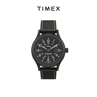 timex天美时远征系列夜光，太阳能24小时双时区日历，手表男tw4b18500