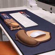硅胶护腕鼠标垫记忆棉键盘手托办公超大护手腕垫子坚果滑鼠垫桌垫