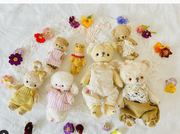 日本本土手工手作家小动物羊毛毡兔子毛绒卡通可爱挂件装饰