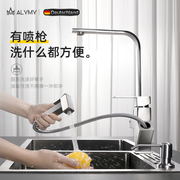 德国手工水槽双槽304不锈钢，拉丝厨房加厚洗菜洗碗盆水池水槽