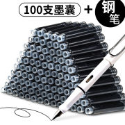 书行钢笔学生专用100支可换墨囊小学生正姿练字书法，用可擦纯蓝黑红，墨囊钢笔替换墨囊水初学者儿童通用套装