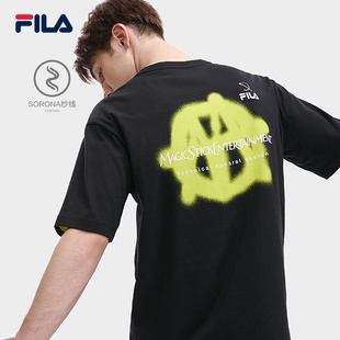 FILA x Magic Stick斐乐宽松T恤男女潮流时尚情侣短袖