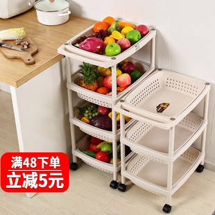 厨房置物架落地多层菜篮子玩具，零食收纳架水果，蔬菜储物架厨房用品