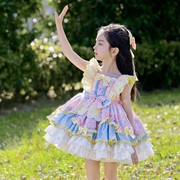 2023秋装超洋气女童洛丽塔Lolita公主裙卡通甜美蓬蓬裙连衣裙