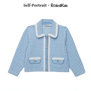 Self-Portrait 蓝色开衫针织短裙两件套