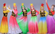 新疆舞蹈演出服女2021少数民族长裙服装现代舞蹈服维族大摆裙