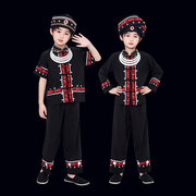 儿童民族服装壮族苗族少数女表演瑶族土家族舞蹈服幼儿园演出服装
