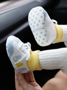 婴儿单鞋子(单鞋子)春秋冬季0一3-6个月新生儿，男女宝宝学步鞋袜软底不掉