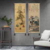中式古典民宿古代双层加厚布艺挂画古风空间墙壁装饰挂布挂毯画