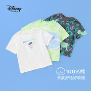 迪士尼夏装男童短袖T恤卡通儿童圆领体恤衫宝宝纯棉上衣100-160码