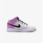 nike耐克女鞋jordan1aj1白粉紫大童运动鞋，高帮篮球鞋dq8423-501