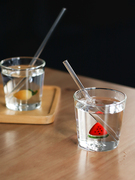 日本进口BISQUE耐热玻璃杯立体水果多巴胺透明水杯夏日清新果汁杯