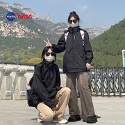 NASA户外冲锋衣冬季男女三合一两件套加厚防风防水登山保暖服外套