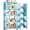 折叠书架简易落地置物架家用客厅儿童收纳靠墙免安装小型铁艺书柜