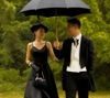 浪漫赫本风婚纱摄影道具黑伞，法式帽子外景街拍珍珠手包欧式英文书