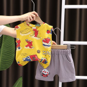 男宝宝夏装套装一岁帅气婴儿衣服4洋气3男小童5夏季背心6个月网红