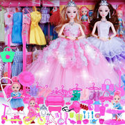 洋芭比娃娃套装大礼盒，公主婚纱儿童，女孩玩具过家家换装生日礼物布