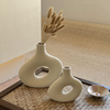 现代简约素烧陶瓷花瓶，干花插花艺术风民宿，客厅卧室摆件家居软装