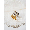欧美大牌简约设计h高级感镶钻皮带扣戒指ins钛钢，不褪色指环女时尚