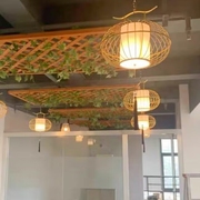 新中式鸟笼吊灯复古走廊餐厅饭店吧台茶楼火锅店铁艺灯笼酒店灯具