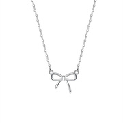 GLTEN925纯银轻奢小众设计蝴蝶结项链锁骨链生日情人节礼物送女友