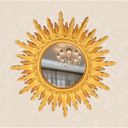 欧式太阳镜壁挂镜客厅浴室装饰摆设玄关酒店墙上挂饰装饰圆形镜子