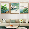 家和富贵diy数字油画油彩画三联画手绘填色客厅大幅风景花鸟装饰