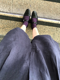BeeffSocks男女情侣 2x1肋条加厚粗针粗线短袜綿混针织日本古董机