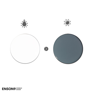 enson9变色墨镜非球面，镜片1.561.611.67绿膜防辐射平光近视片