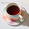 中国国家博物馆桃花洞釉咖啡杯碟套装手工创意杯子生日结婚礼物
