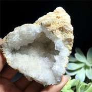 白水晶件原矿大摆水晶洞玛瑙纯天然聚宝盆原石奇石居家簇摆件白