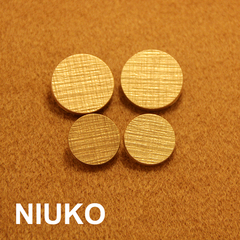 NIUKO 金属大衣扣 金色复古纹理钮扣子 外套纽扣精致高档服装25mm