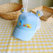 儿童帽子透气网帽卡通小熊鸭舌帽男童棒球帽女宝宝休闲遮阳帽夏天